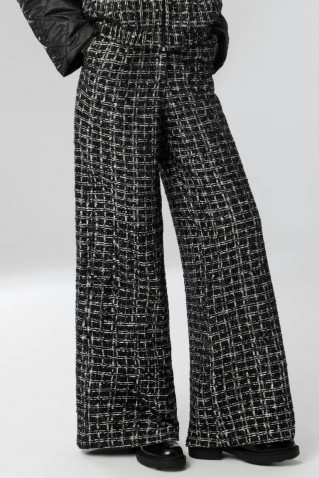tweed wide leg pants moutaki