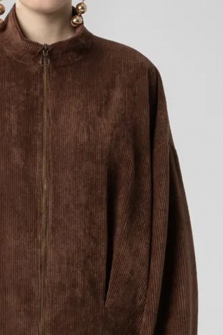 corduroy short jacket moutaki brown