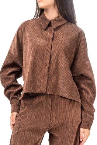 corduroy shirt moutaki brown