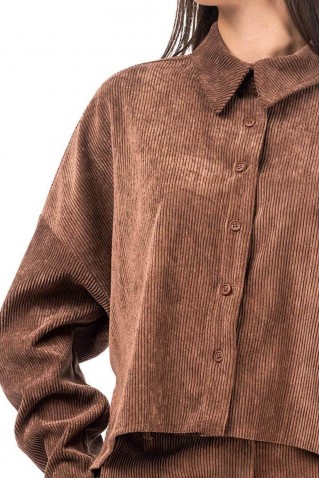 corduroy shirt moutaki brown