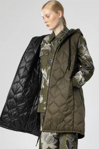 reversible long puffer gilet moutaki