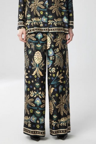 printed wide leg pants moutaki black
