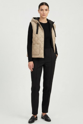 reversible puffer gilet moutaki beige