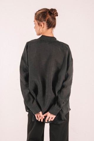 semi-sheer shirt badila black