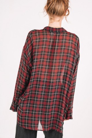 checked see-through shirt badila