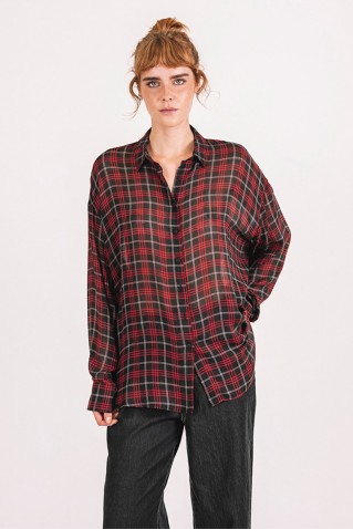 checked see-through shirt badila