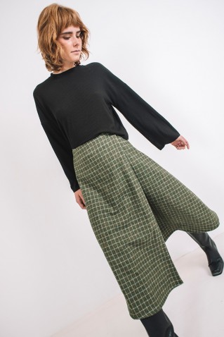 checkered wrap skirt badila