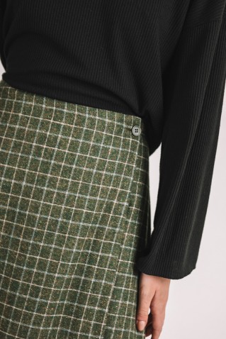 checkered wrap skirt badila