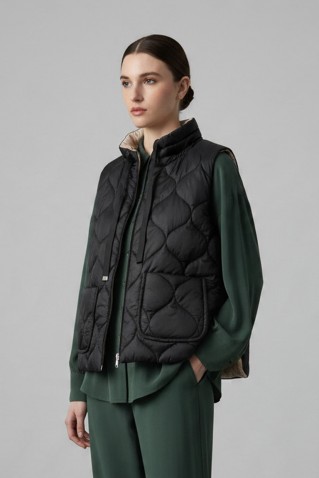 reversible puffer gilet moutaki
