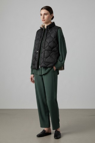 reversible puffer gilet moutaki black