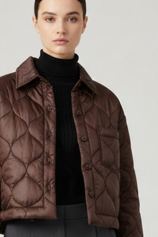 puffer shirt moutaki brown