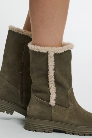 adeline boots rino & pelle grey olive