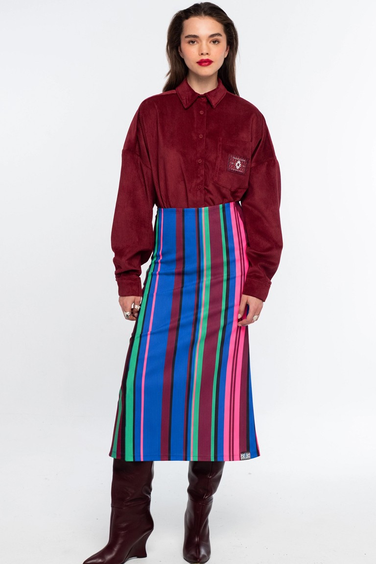 fantastica rib midi skirt peace & chaos
