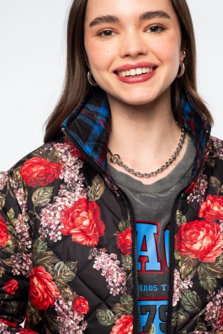 fairytale & preppy double faced puffer jacket peace & chaos
