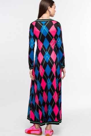 argyle long dress peace & chaos