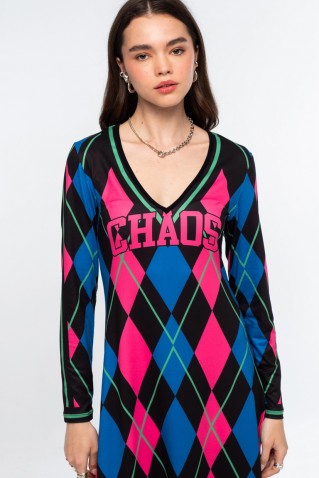 argyle long dress peace & chaos