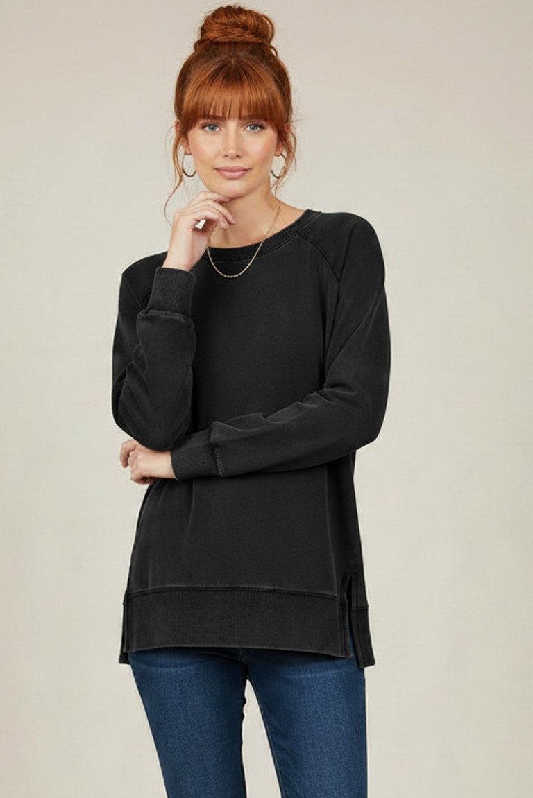 lies m/m long sleeve blouse noah black