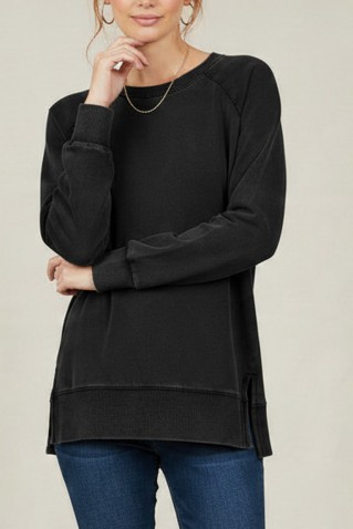 lies m/m long sleeve blouse noah black